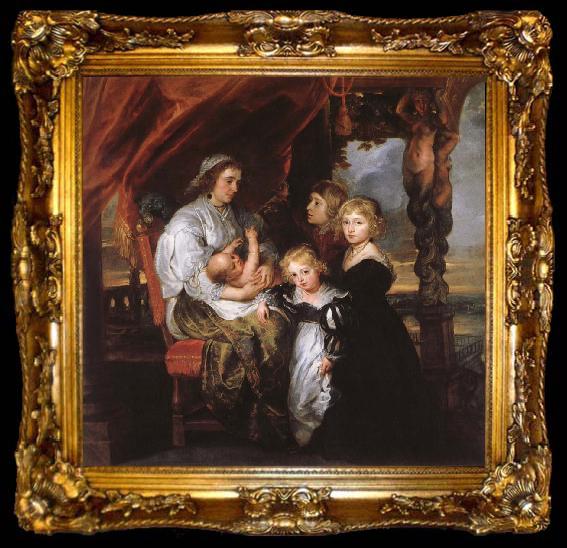 framed  Peter Paul Rubens Deborah Kip Sir Balthasar Gerbiers wife, and her children, ta009-2