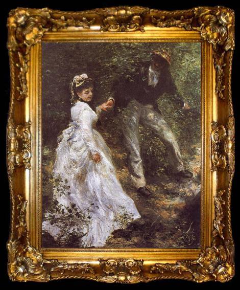 framed  Pierre-Auguste Renoir The Walk, ta009-2