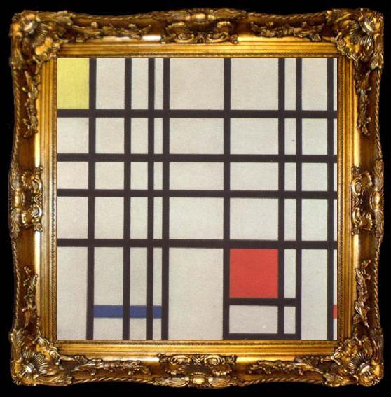 framed  Piet Mondrian Composition with red,yellow and blue, ta009-2