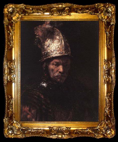 framed  REMBRANDT Harmenszoon van Rijn Man in a Golden Helmet, ta009-2