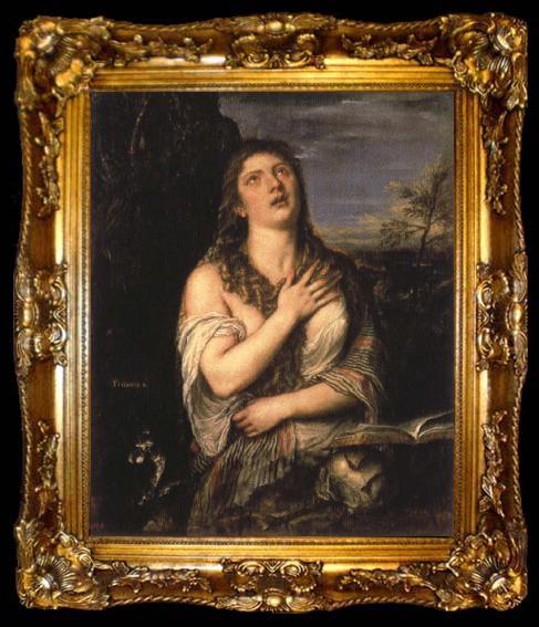 framed  Titian The Penitent Magdalen, ta009-2
