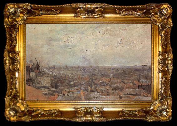framed  Vincent Van Gogh View of Paris From Montmatre, ta009-2
