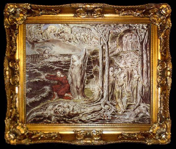 framed  William Blake The Circle of the Life of Man, ta009-2