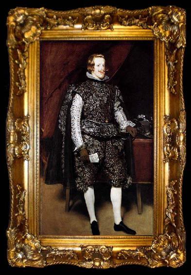 framed  unknow artist Philip IV in Brown and Silver, ta009-2
