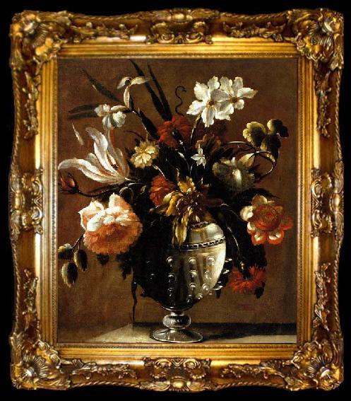 framed  unknow artist Vase of Flowers, ta009-2