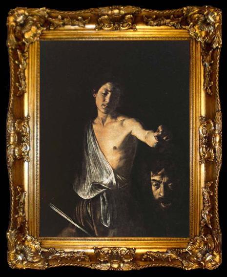 framed  Caravaggio David with the Head of Goliath, ta009-2