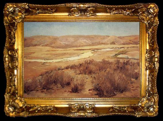 framed  Charles Fries Looking Down Mission Valley,Summertime, ta009-2