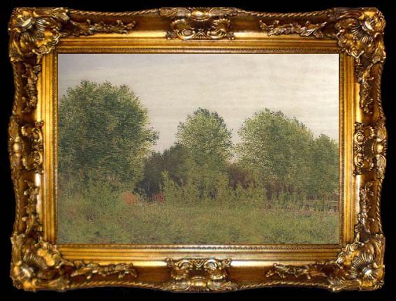 framed  George Price Boyce.RWS Black Poplars at Pangbourne (mk46), ta009-2