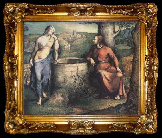 framed  George Richmond Christ and the Woman of Samaria, ta009-2