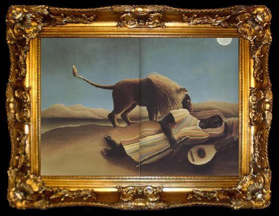 framed  Henri Rousseau The Sleeping Gypsy, ta009-2