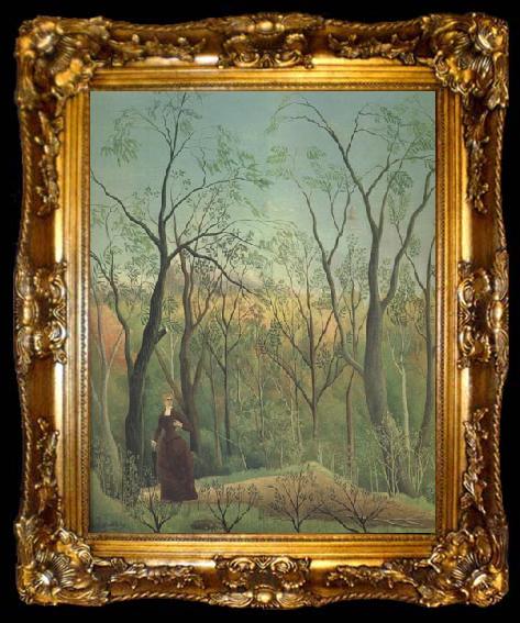 framed  Henri Rousseau Promenade in the Forest of Saint-Germain, ta009-2