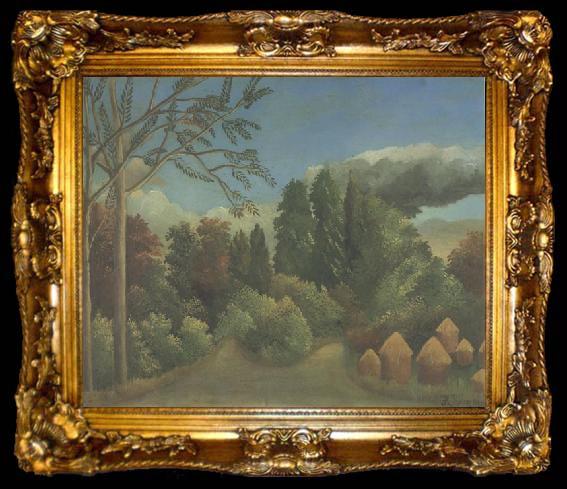framed  Henri Rousseau The Haystacks, ta009-2