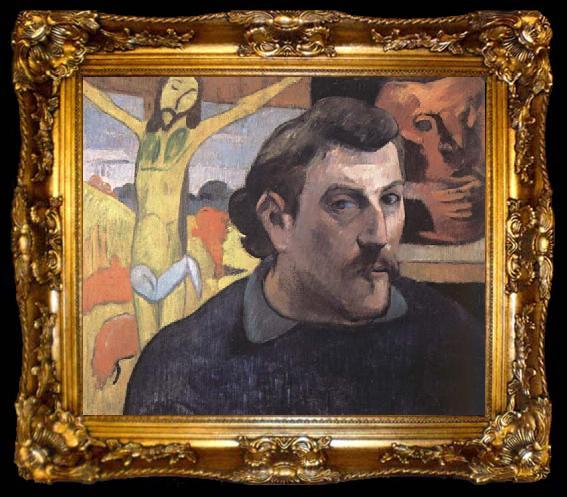 framed  Paul Gauguin Self-Portrait with Yellow Christ, ta009-2