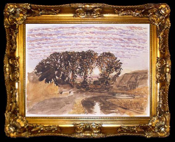 framed  Samuel Palmer Study for The Watermill, ta009-2