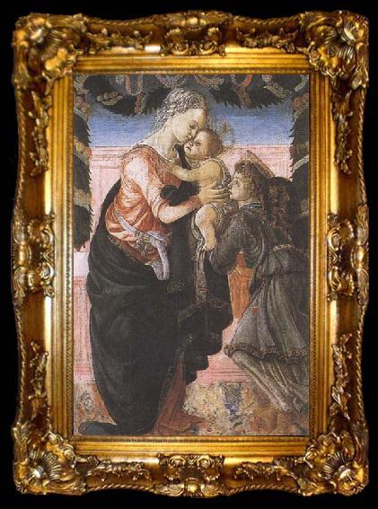 framed  Sandro Botticelli Madonna and CHild with an Angel, ta009-2