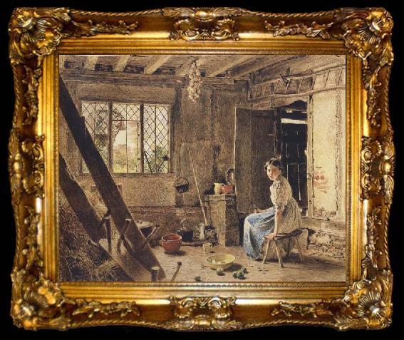 framed  William henry hunt The Maid and the Magpie (mk47), ta009-2