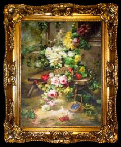 framed  unknow artist Realistic Roses in The Wood, ta009-2