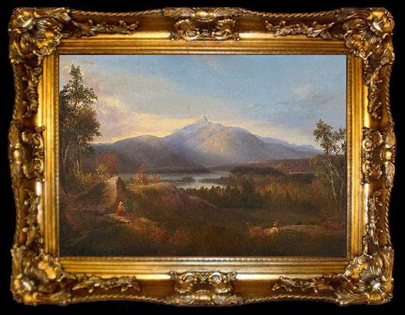 framed  Alvan Fisher Chocorua Peak, Pond and Adjacent Scenery, ta009-2