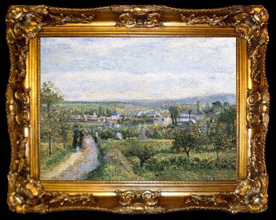 framed  Camille Pissarro Pang plans scenery Schwarz, ta009-2