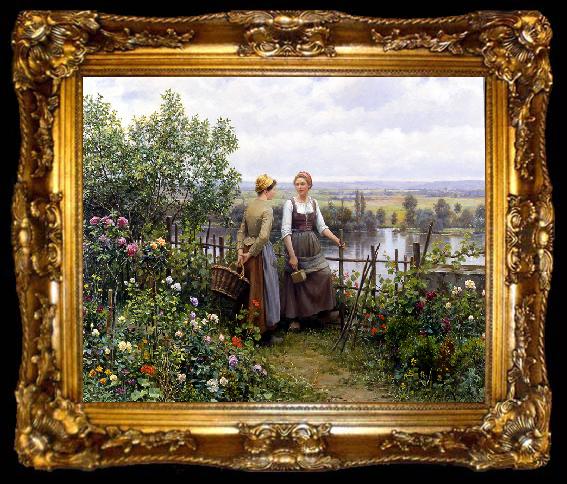 framed  Daniel Ridgeway Knight Maria and Madeleine on the Terrace, ta009-2