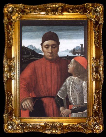 framed  Domenico Ghirlandaio francesco sassetti and his son teodoro, ta009-2