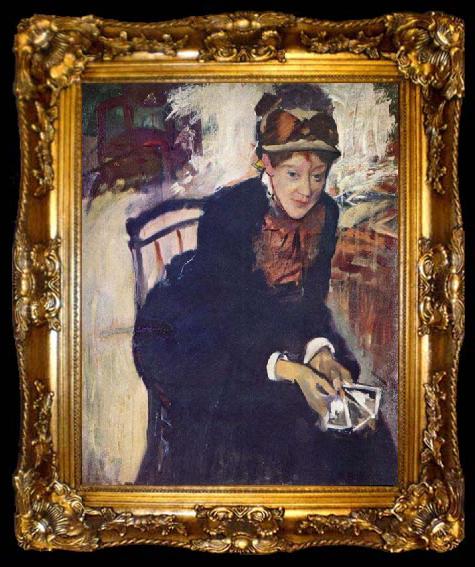 framed  Edgar Degas Portrait of Miss Cassatt, Seated, ta009-2