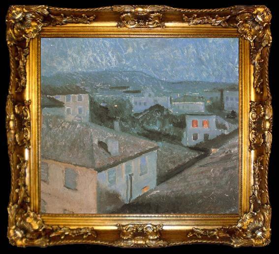 framed  Edvard Munch Moonlitht of Venics, ta009-2
