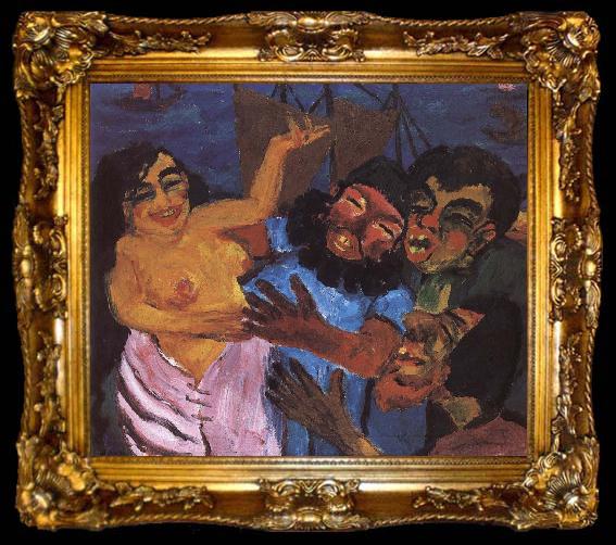 framed  Emil Nolde Egypt condemned in the Santa Maria, ta009-2