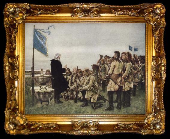 framed  Gustaf Cederstrom regementests kalk, ta009-2