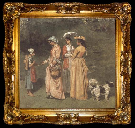 framed  Gustave Courbet Gift, ta009-2