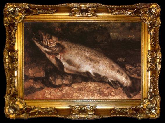 framed  Gustave Courbet Trout, ta009-2