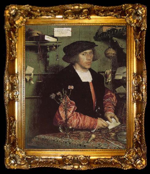 framed  Hans Holbein Qiao Zhiji portrait of businessman Serge, ta009-2