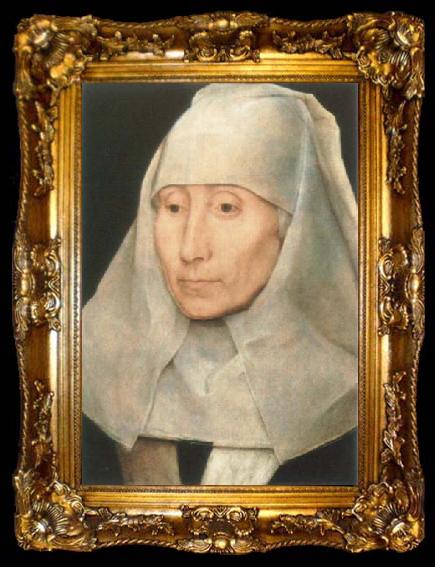 framed  Hans Memling Portrait of an old Woman, ta009-2