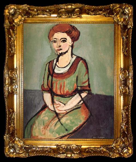 framed  Henri Matisse Olga portrait, ta009-2
