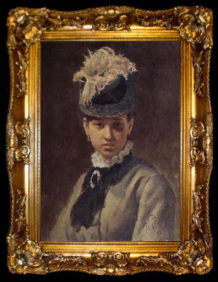 framed  Ilia Efimovich Repin Edwards million Lease Kristeva, ta009-2