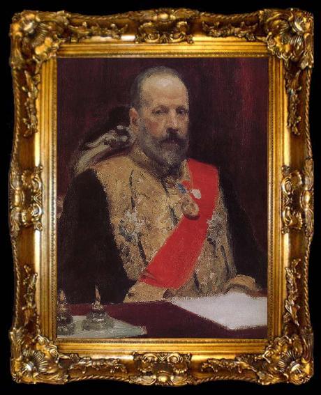 framed  Ilia Efimovich Repin Vitebsk portrait, ta009-2
