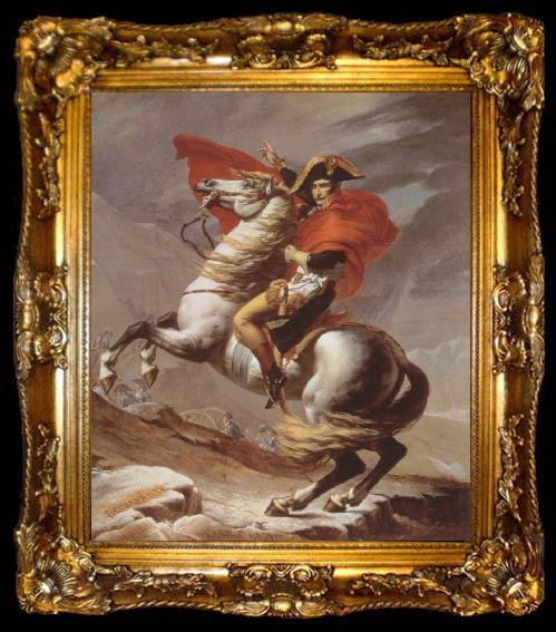framed  Jacques-Louis  David napoleon crossing the alps, ta009-2