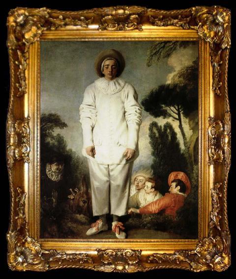 framed  Jean antoine Watteau gilles, ta009-2