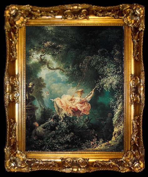 framed  Jean-Honore Fragonard The Swing, ta009-2