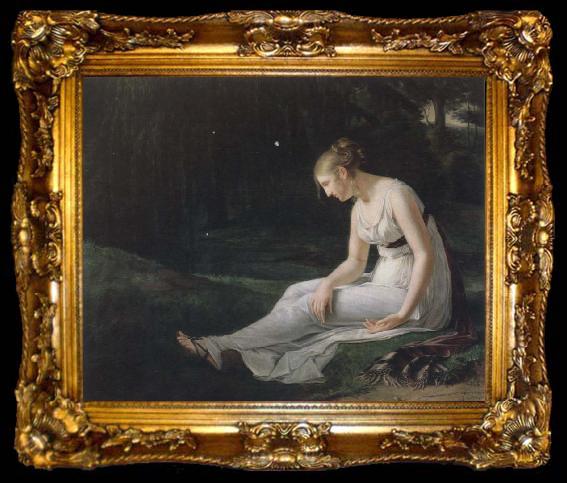 framed  Marie Bracquemond melancholy, ta009-2