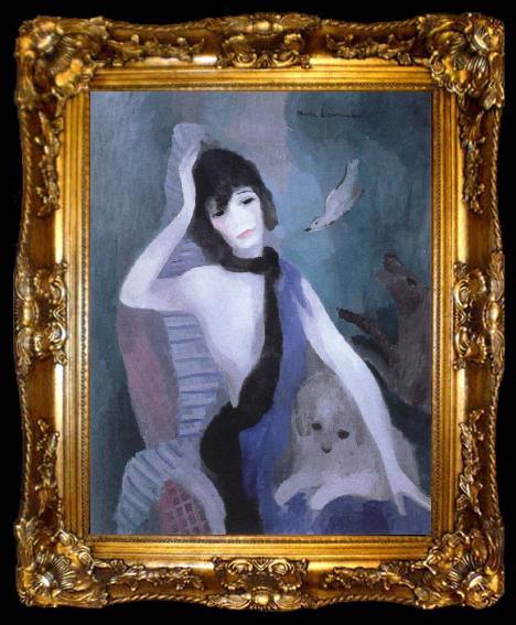 framed  Marie Laurencin portrait of mademoiselle chanel, ta009-2