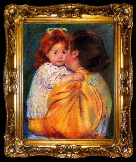 framed  Mary Cassatt Maternal Kiss, ta009-2