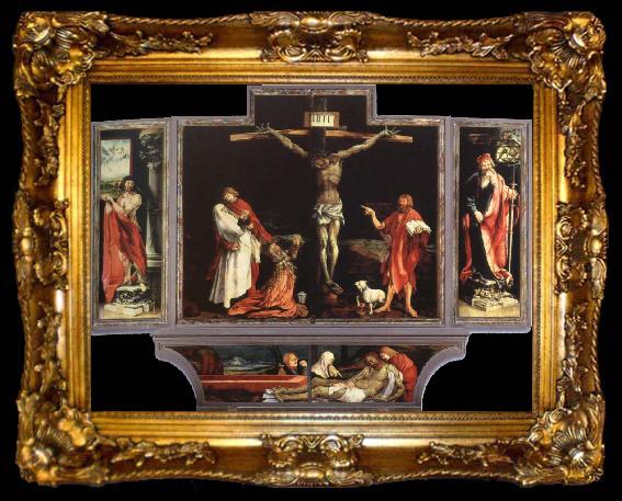 framed  Matthias Grunewald lsenheim altarpiece, ta009-2