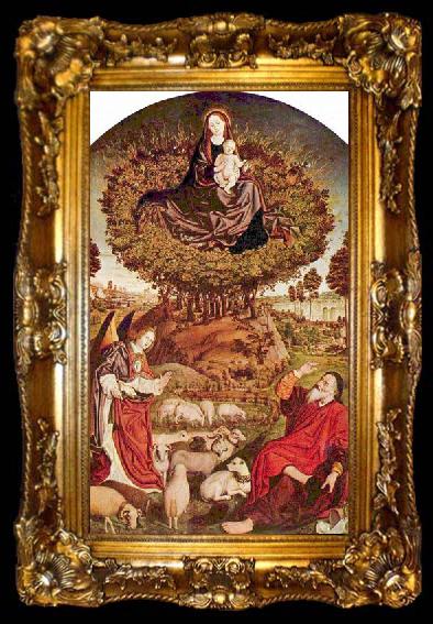 framed  Nicolas Froment Triptych of the Burning Bush, by Nicolas Froment, in Aix Cathedral, ta009-2
