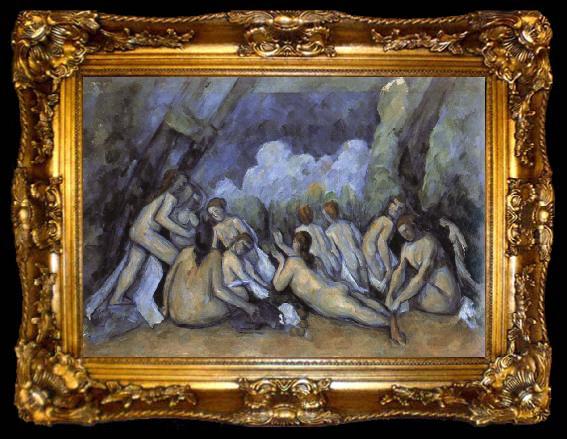 framed  Paul Cezanne les grandes baigneuses, ta009-2