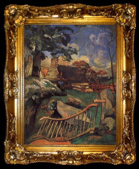 framed  Paul Gauguin Fence, ta009-2