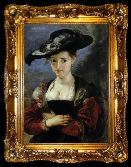 framed  Peter Paul Rubens halmhatten, ta009-2