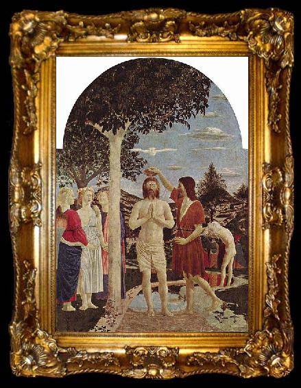 framed  Piero della Francesca The Baptism of Christ, ta009-2