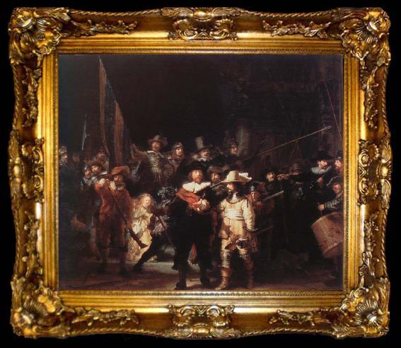 framed  Rembrandt van rijn the night watch, ta009-2