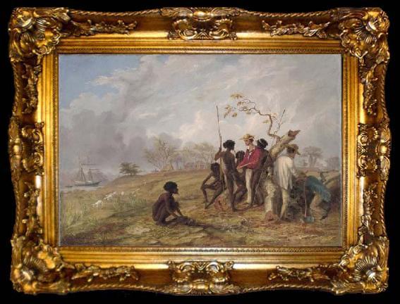framed  Thomas Baines Aborigines near the mouth of the Victoria River, ta009-2